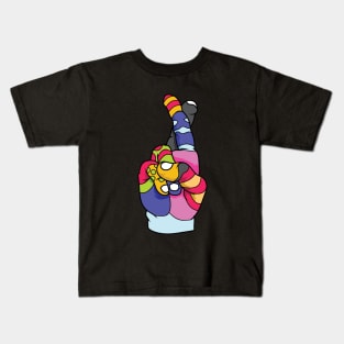 Hand Peace Colorful Abstract Kids T-Shirt